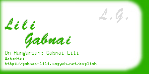 lili gabnai business card
